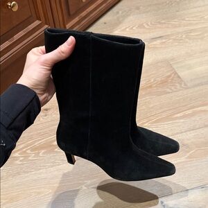 Mango Black Heeled Boots